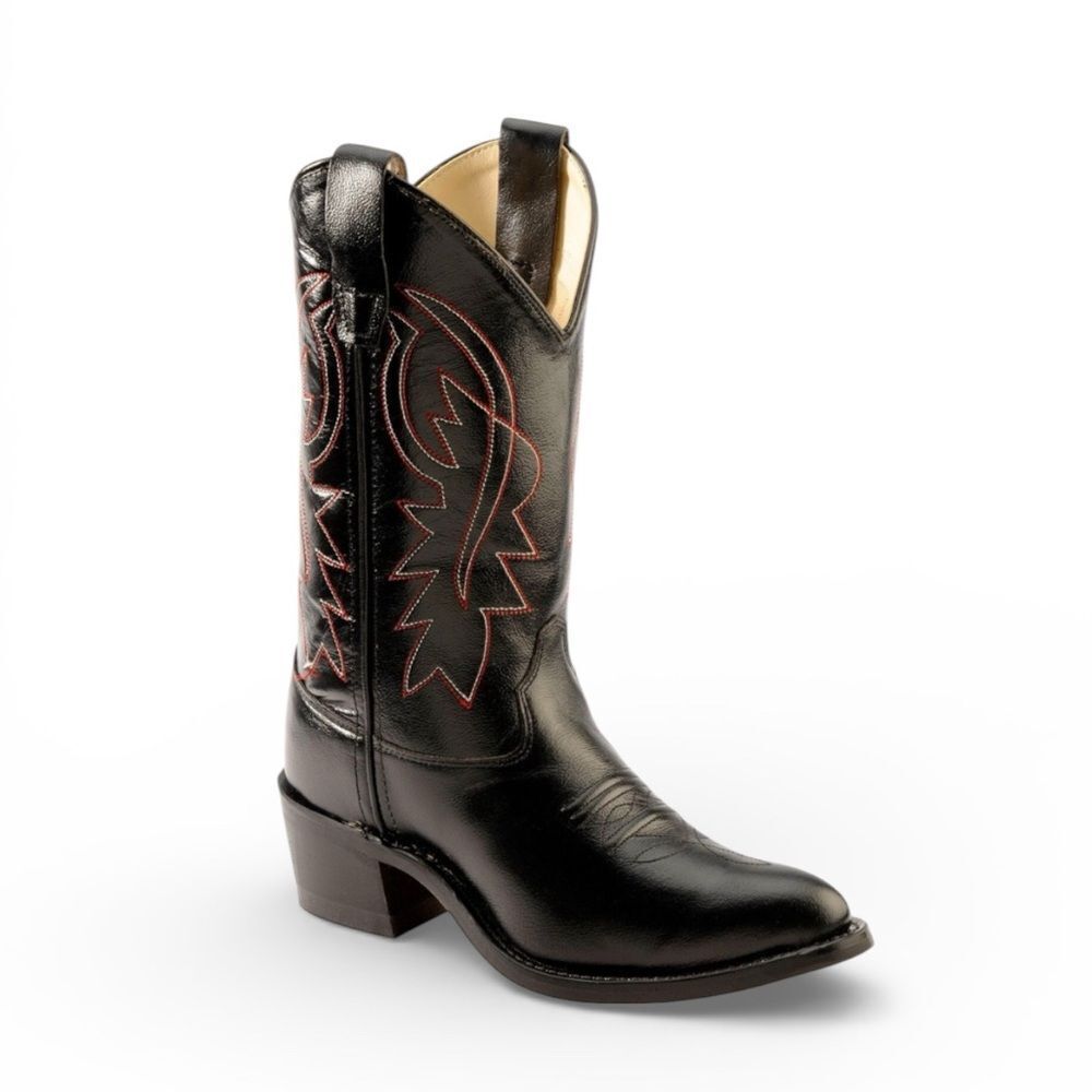 Cody James Boots Cowboy Genuine Leather Western Rodeo Red Black Boys Size 3D